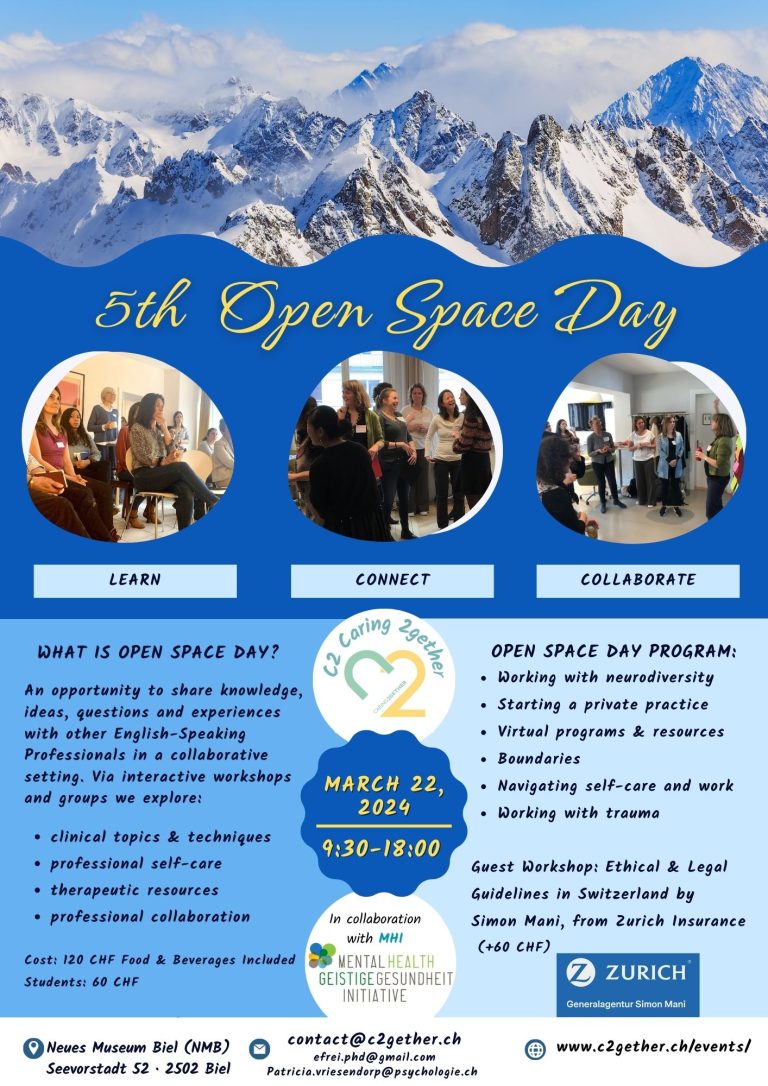 5th Annual Open Space Day: English-Speaking Mental Health Professionals